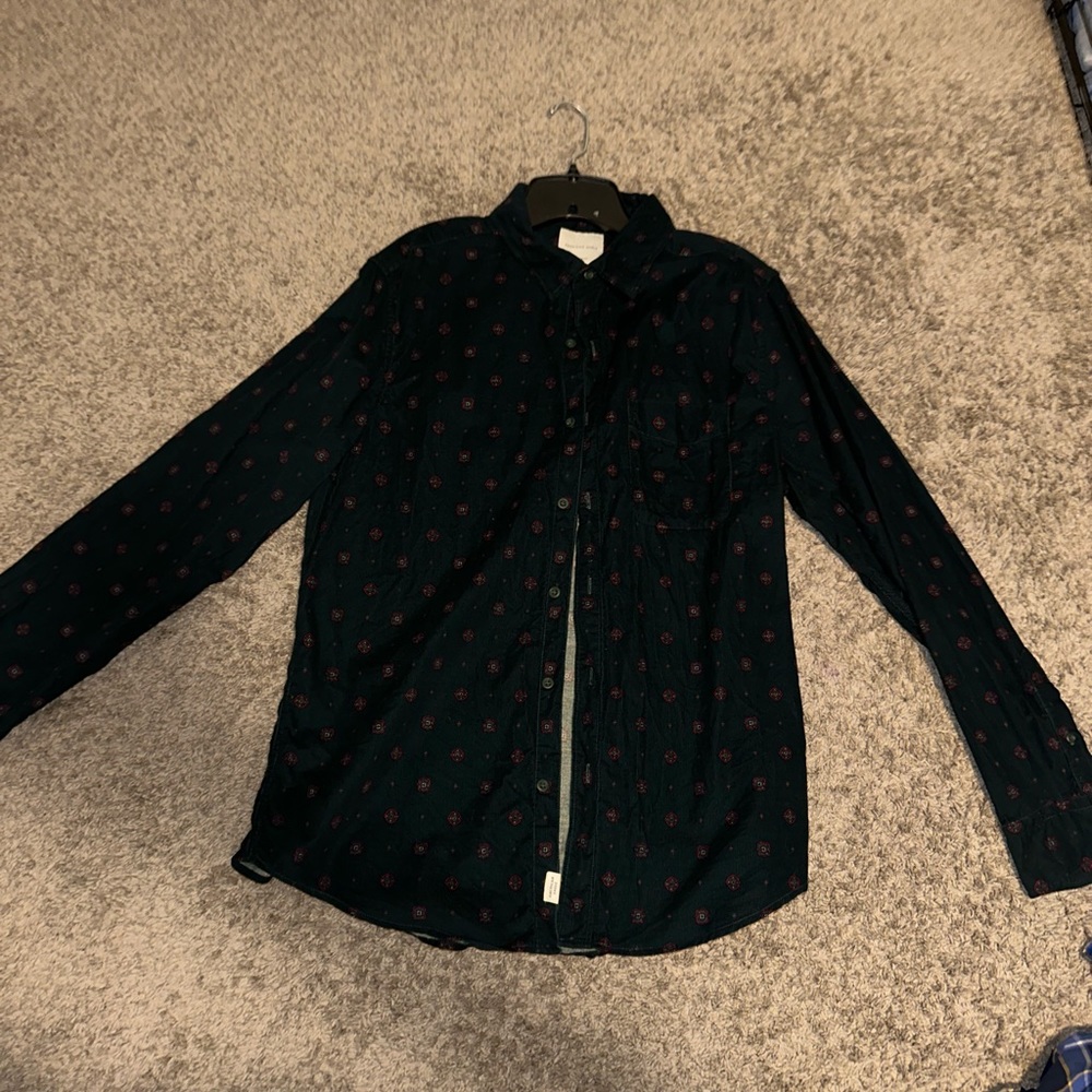 Dark Green Cordaroy button up